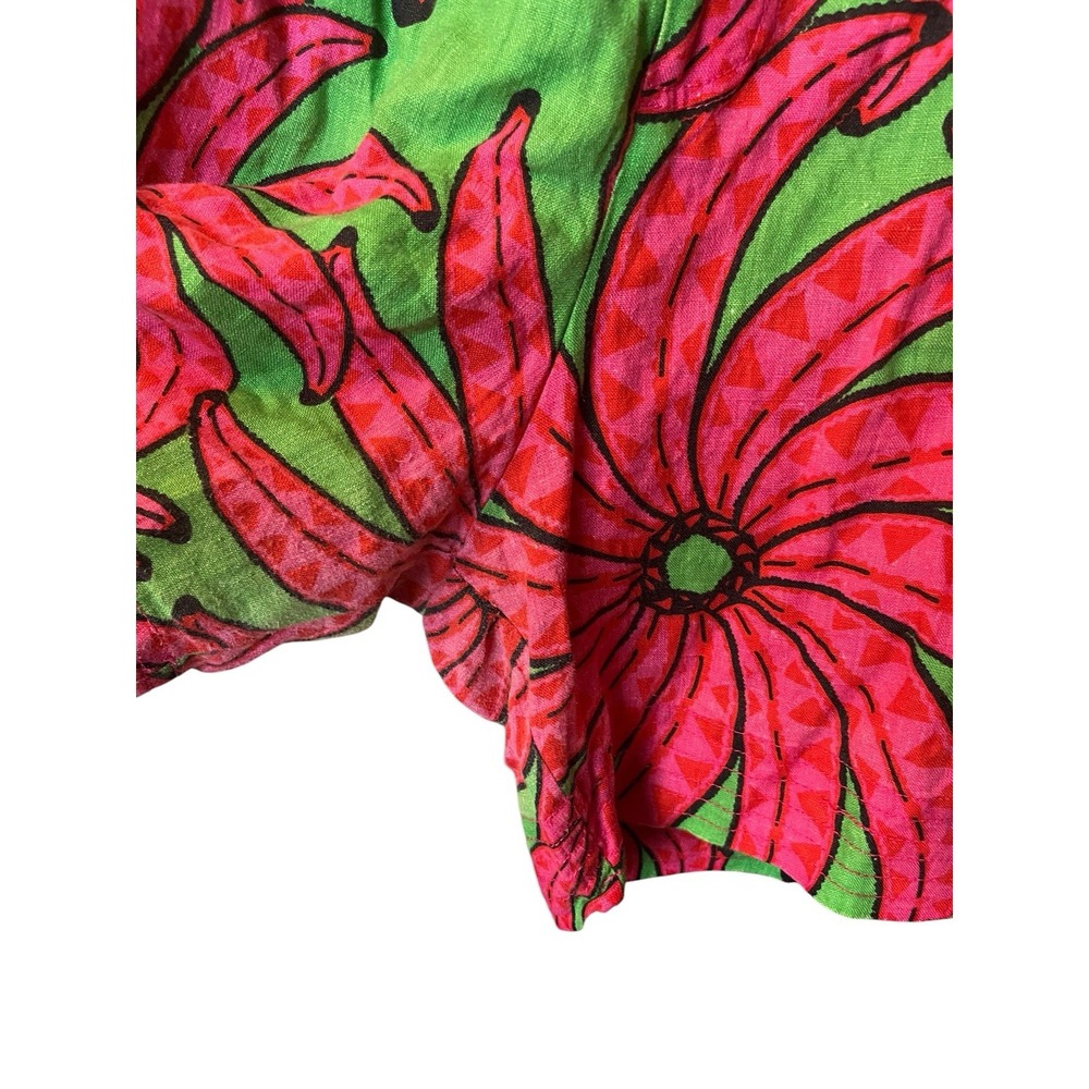 Farm Rio Banana Pitta Linen Shorts XL Pink Floral Tropical Summer Bermudas - Picture 4 of 8